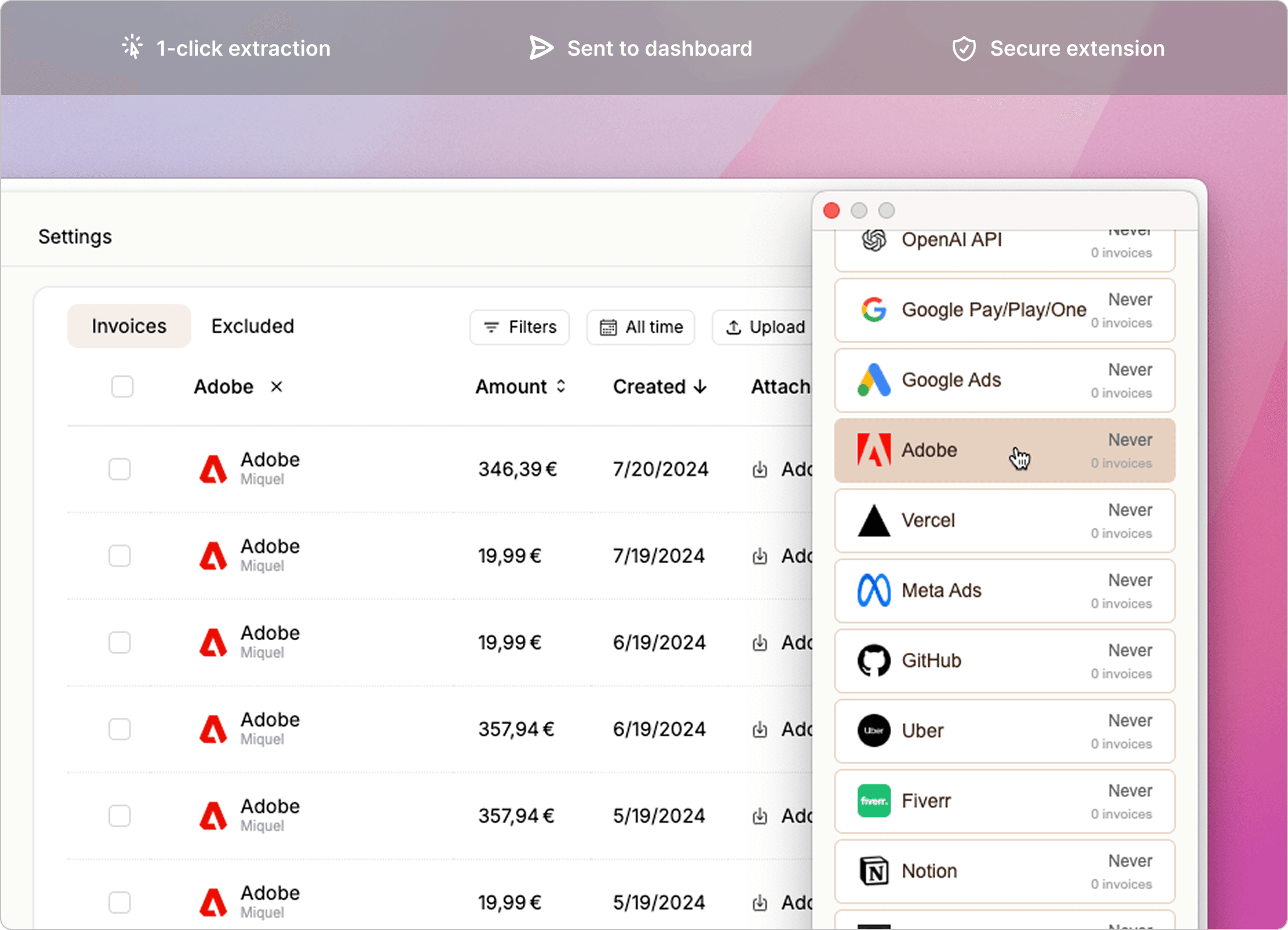 Online Portals Integration - Desktop