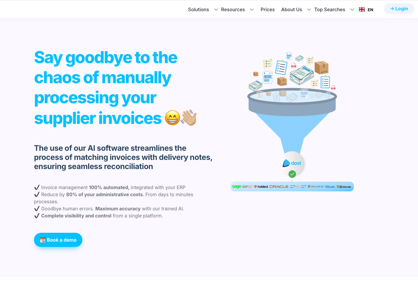Dost supplier invoice automation website