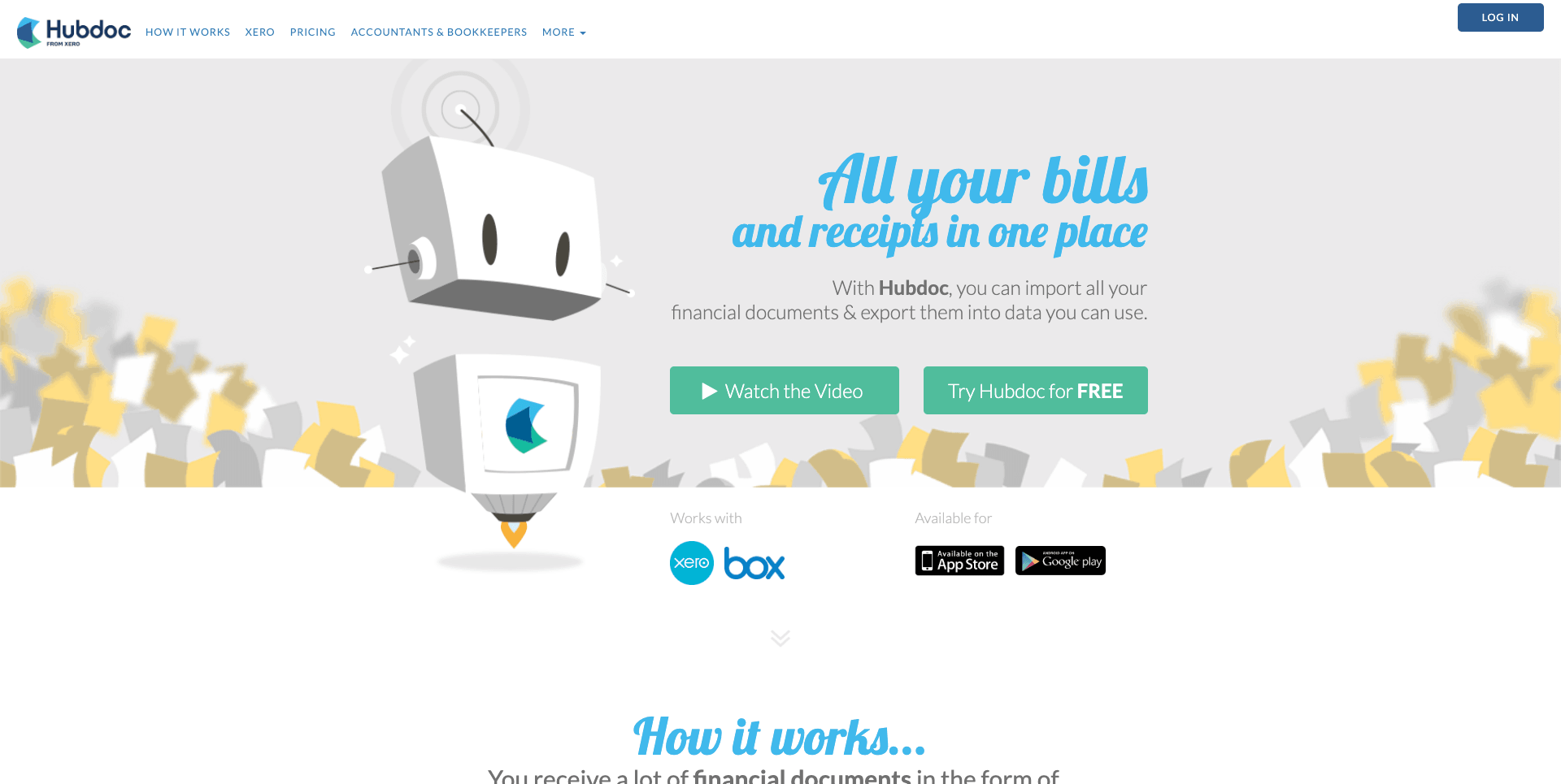 Hubdoc dashboard interface