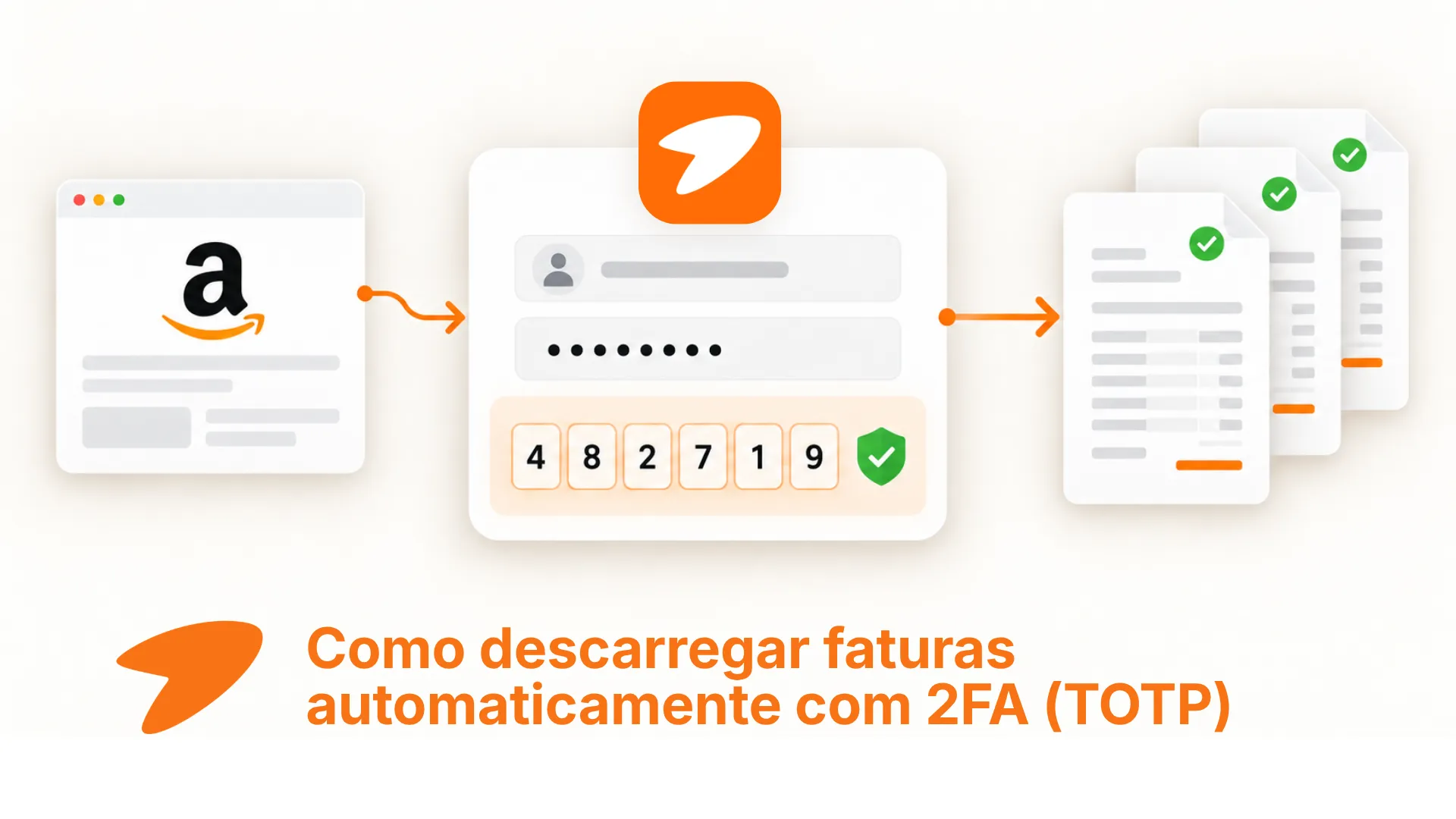 Configuração no Tailride Desktop para descarregar faturas automaticamente com autenticação 2FA TOTP
