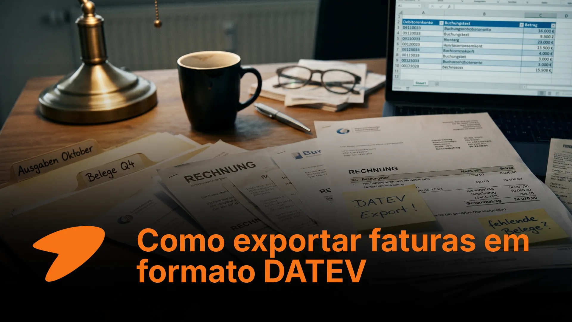 Guia completo sobre a exportação DATEV e automação na recolha de faturas.