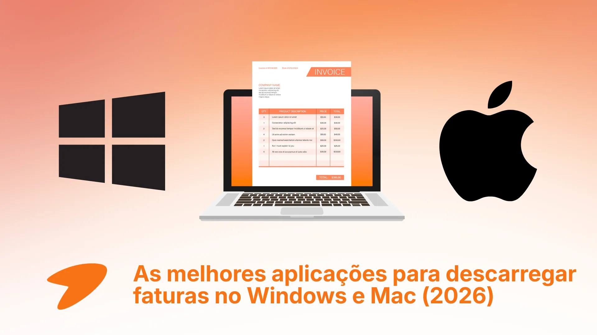Aplicação Tailride a descarregar faturas automaticamente de portais de fornecedores no Windows e Mac