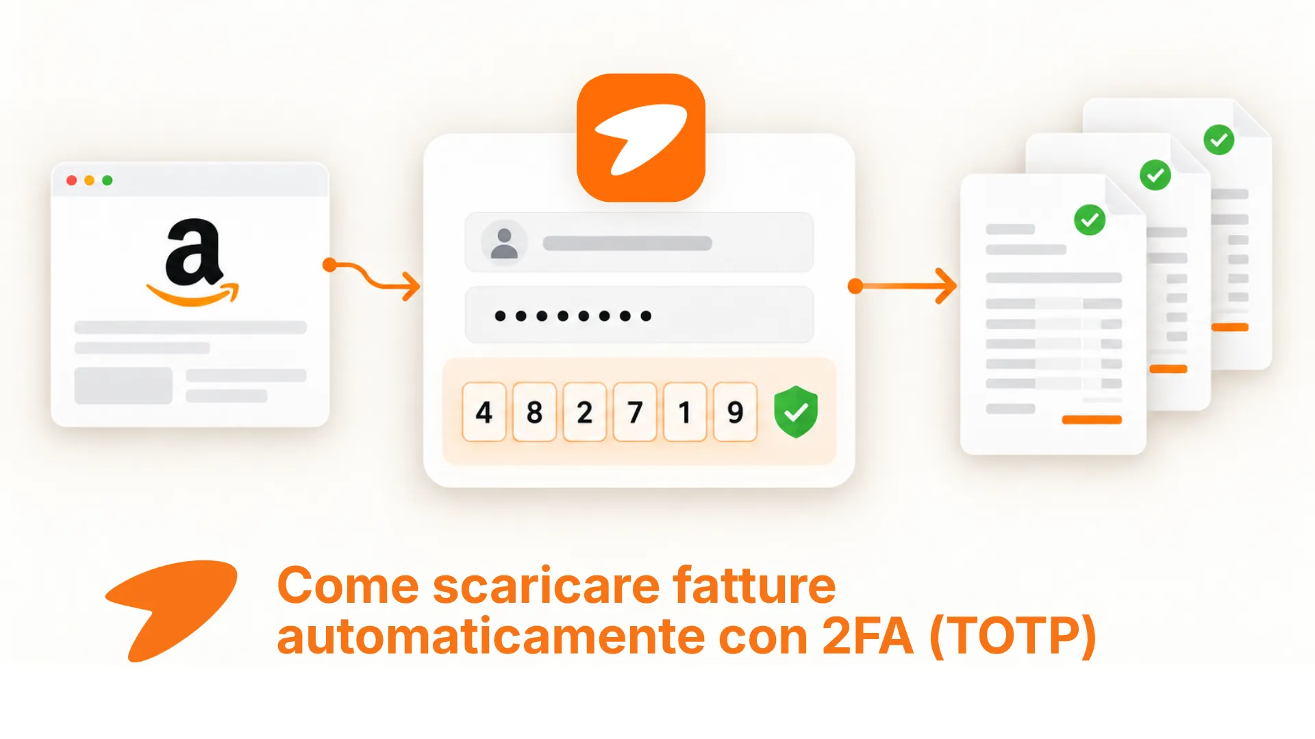 Come scaricare fatture automaticamente con 2FA e TOTP da portali fornitore